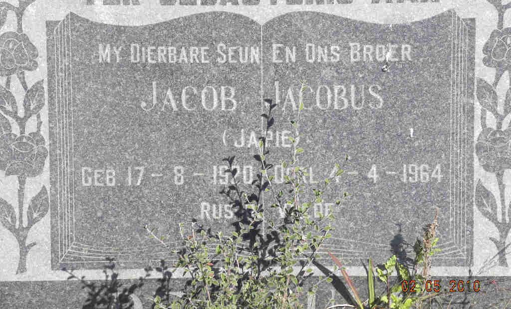 BRUYN Jacob Jacobus, de 1920-1964