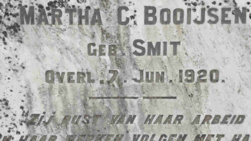 BOOIJSEN Martha C. nee SMIT -1920
