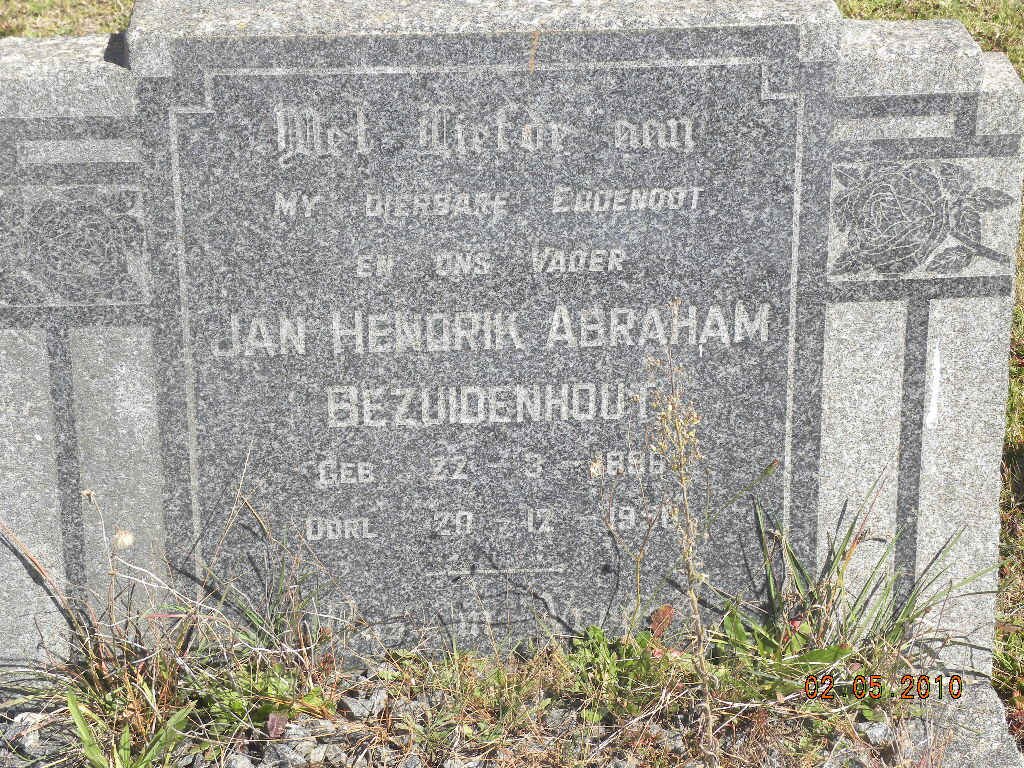 BEZUIDENHOUT Jan Hendrik Abraham 1896-1950