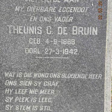 BRUIN Theunis C., de 1868-1942
