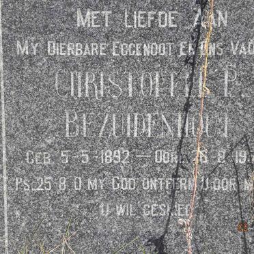 BEZUIDENHOUT Christoffel P. 1892-1950