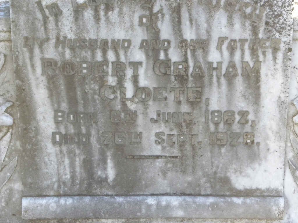 CLOETE Robert Graham 1862-1928