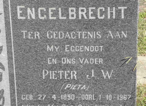 ENGELBRECHT Pieter J.W. 1890-1967