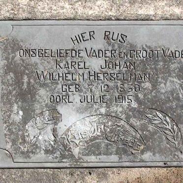 HERSELMAN Karel Johan Wilhelm 1830-1915