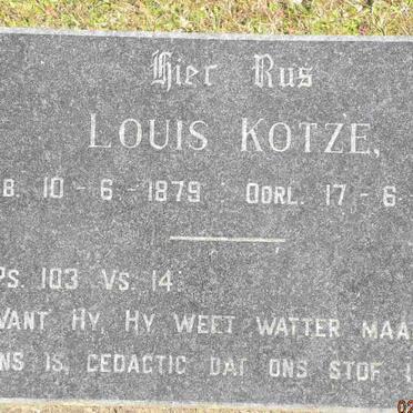 KOTZE Louis 1879-1969