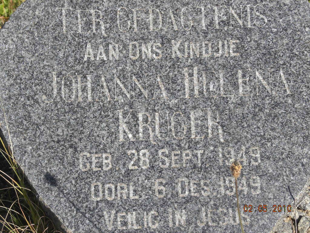 KRUGER Johanna Helena 1949-1949