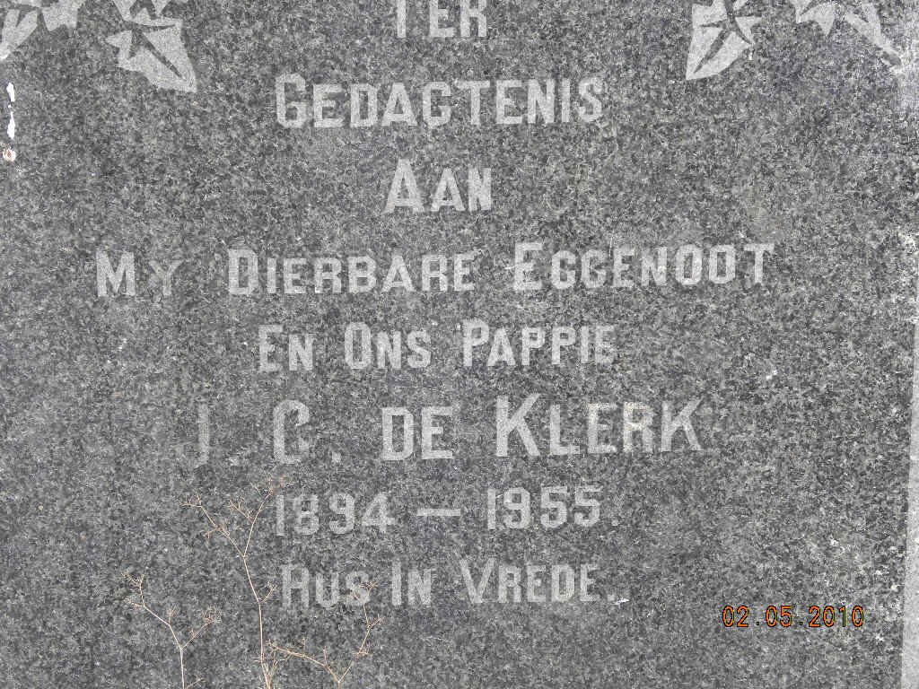 KLERK J.C., de 1894-1955