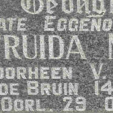 MALHERBE Gertruida previously V.D. SANDT nee DE BRUIN 1885-1962