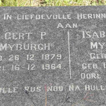 MYBURGH Gert P. 1879-1964 &amp; Isabella C. COLYN 1880-1968
