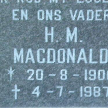 MACDONALD H.M. 1906-1987
