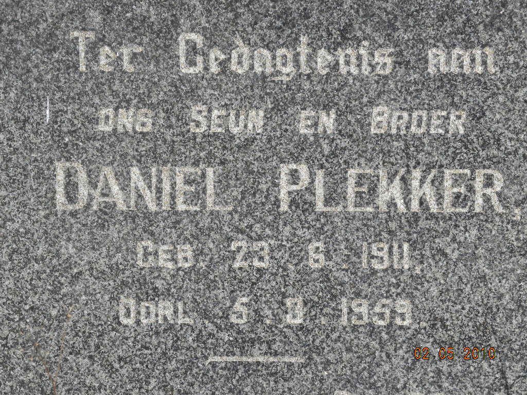 PLEKKER Daniel 1911-1959