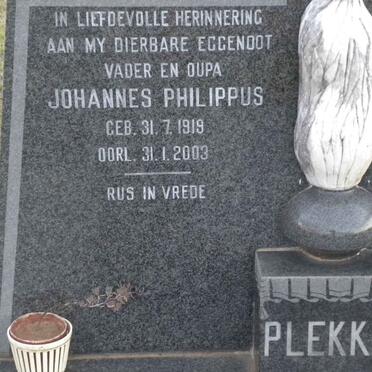 PLEKKER Johannes Philippus 1919-2003
