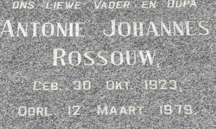 ROSSOUW Antonie Johannes 1923-1979