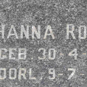 ROSSOUW Johanna 1958-1958