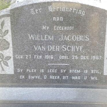 SCHYF Willem Jacobus, van der 1916-1967