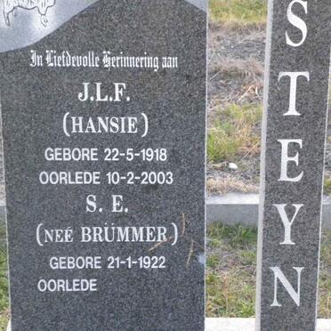 STEYN J.L.F. 1918-2003 &amp; S.E. BRÜMMER 1922-