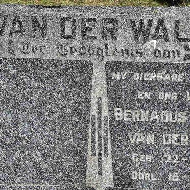 WALT Bernardus Rudolf, van der 1868-1937