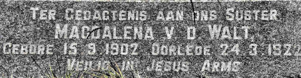 WALT Magdalena, v.d. 1902-1922