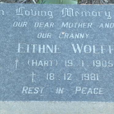 WOLFF Eithne nee HART 1905-1981