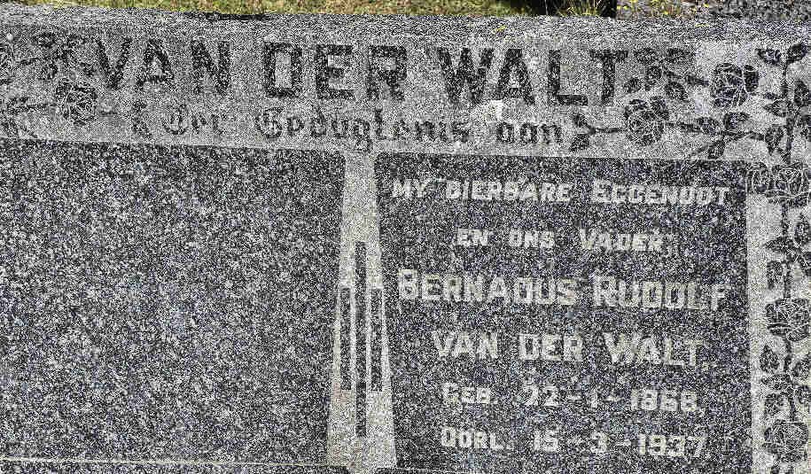 WALT Bernardus Rudolf, van der 1868-1937