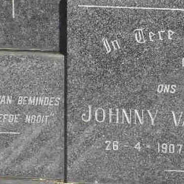 WALT Johnny, van der 1907-1969