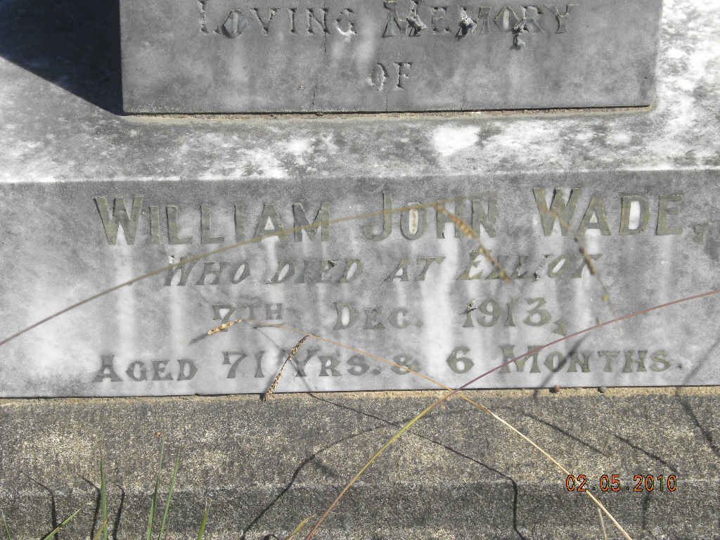 WADE William John -1913