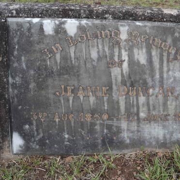 DUNCAN Jeanie 1850-1916