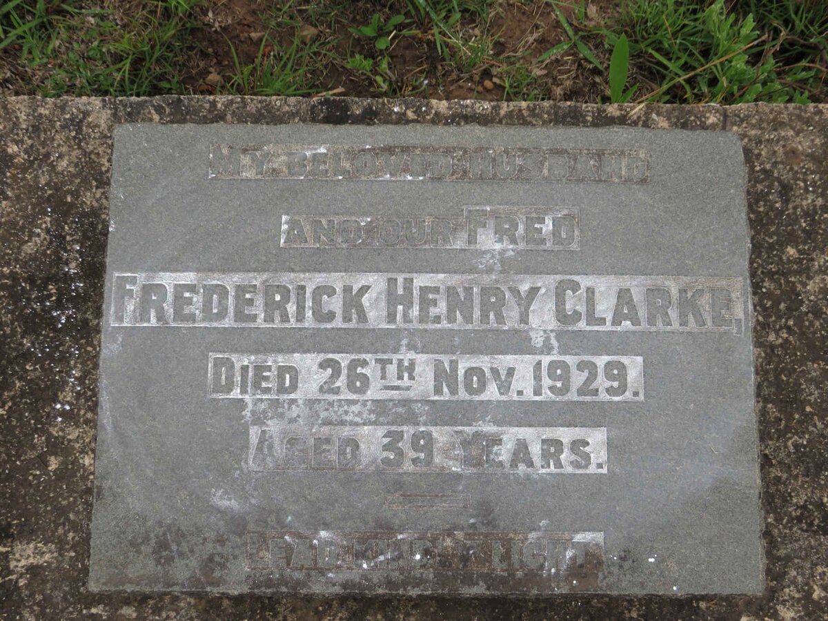 CLARKE Frederick Henry -1929