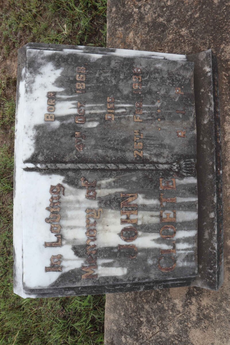 CLOETE John 1868-1938