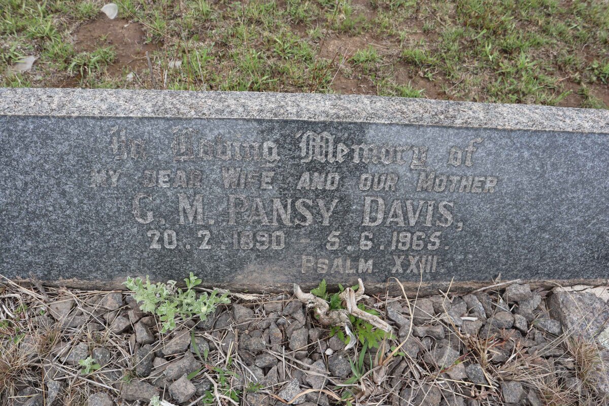DAVIS G.M. Pansy 1890-1965