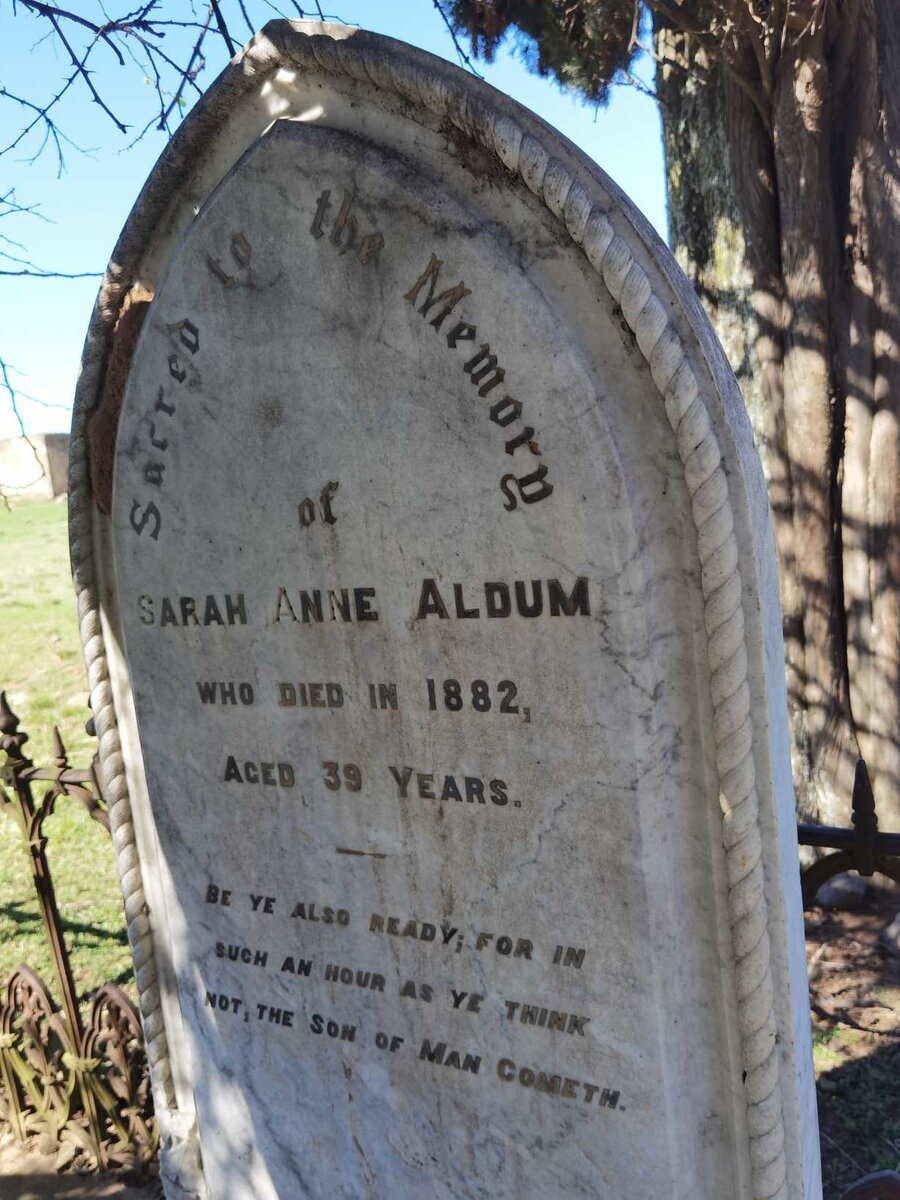 ALDUM Sarah Anne -1882