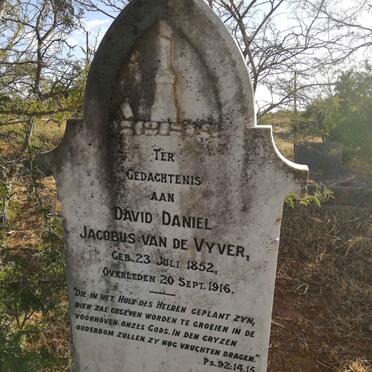 VYVER David Daniel Jacobus, van de 1852-1916