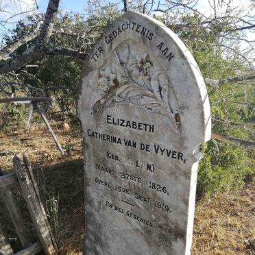 VYVER Elizabeth Catherina, van de nee MALAN 1826-1919