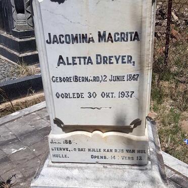 DREYER Thomas Frederick Johannes 1858-1936 &amp; Jacomina Magrita Aletta BERNARD 1867-1937