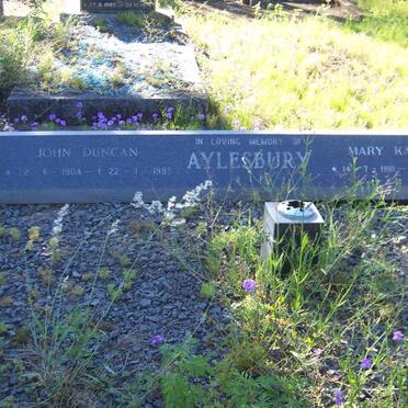 AYLESBURY John Duncan 1904-1985 &amp; Mary Kathleen 1910-1990