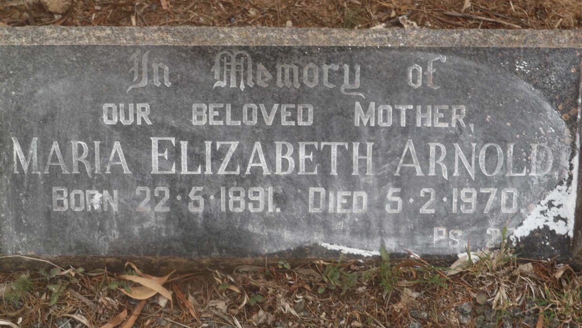 ARNOLD Maria Elizabeth 1891-1970
