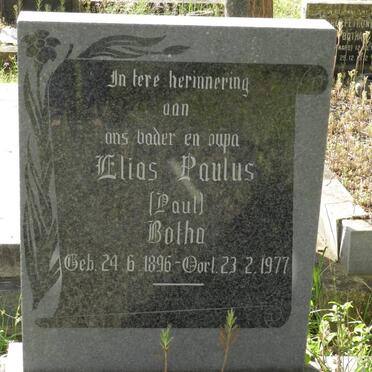 BOTHA Elias Paulus 1896-1977