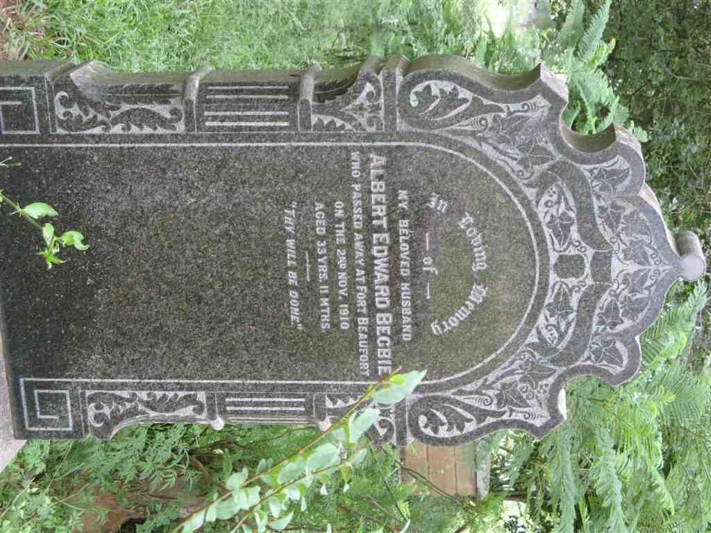 BEGBIE Albert Edward -1910