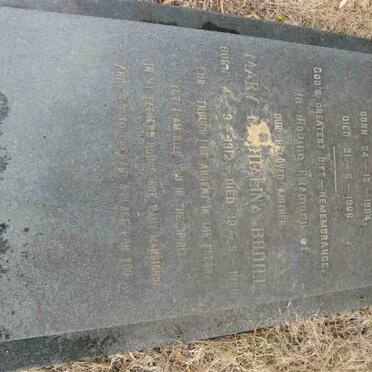 BODILL Jesse Vincent 1904-1968 &amp; Mary Magdalina 1912-1988