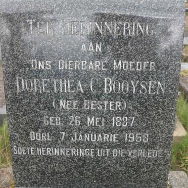 BOOYSEN Dorethea C. nee BESTER 1887-1958
