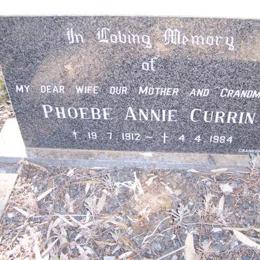 CURRIN Phoebe Annie 1912-1984
