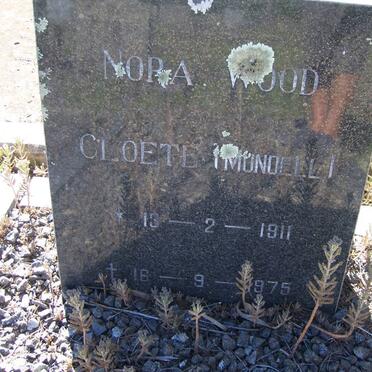 CLOETE Nora Wood nee MUNDELL 1911-1975