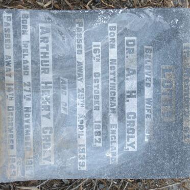 CROLY Arthur Henry 1887-1943 &amp; Lotty 1882-1939