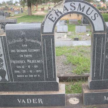 ERASMUS Frederick Wilhelmus 1911-1972 &amp; Aletta Gertuida 1913-1987