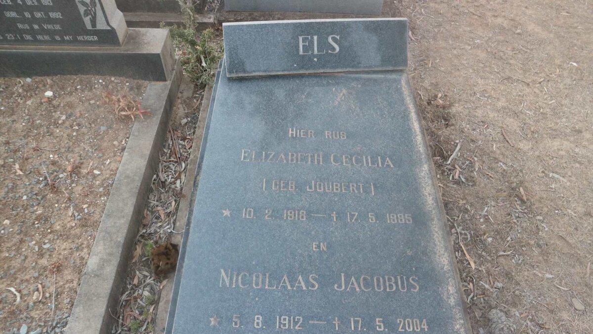 ELS Nicolaas Jacobus 1912-2004 &amp; Elizabeth Cecilia JOUBERT 1918-1985