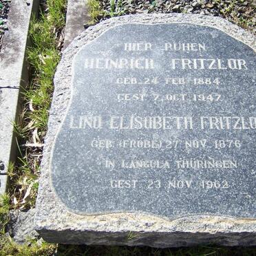FRITZLAR Heinrich 1884-1947 &amp; Lina Elizabeth FRÖBE 1876-1962