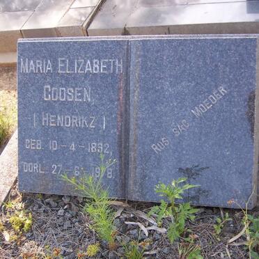 GOOSEN Maria Elizabeth nee HENDRIKZ 1892-1978