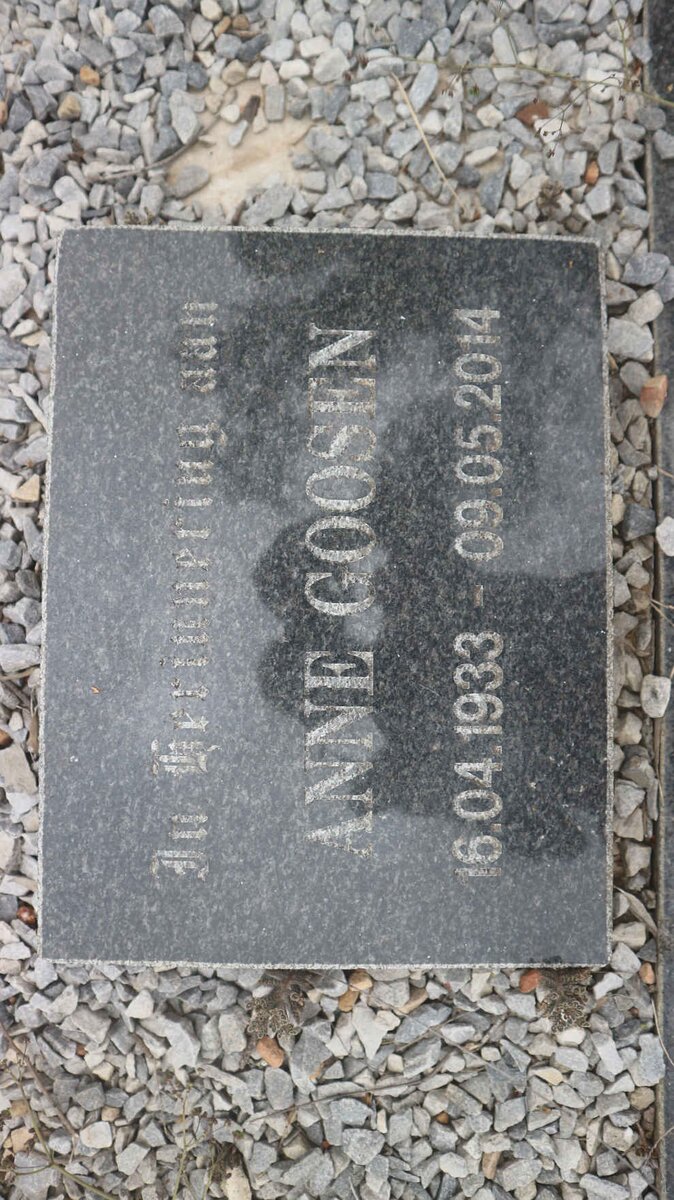 GOOSEN Anne 1933-2014