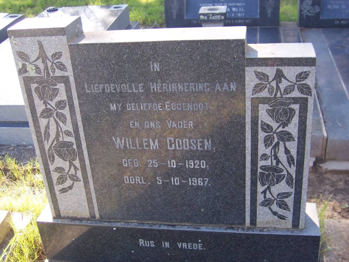 GOOSEN Willem 1920-1967