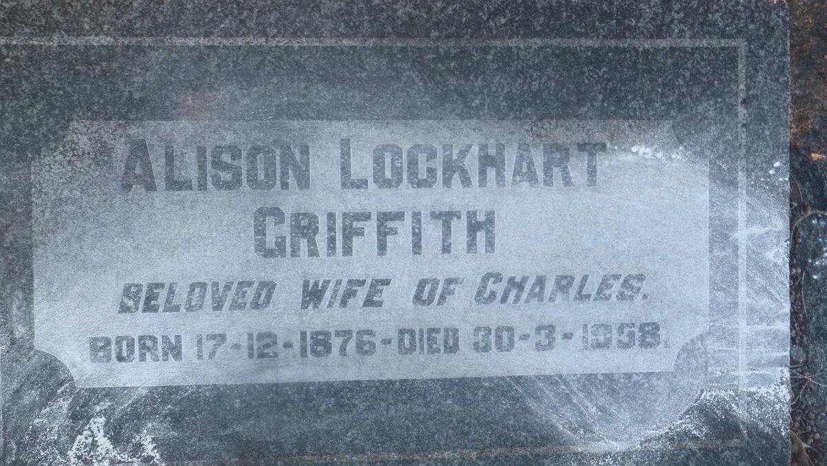 GRIFFITH Alison Lockhart 1876-1958
